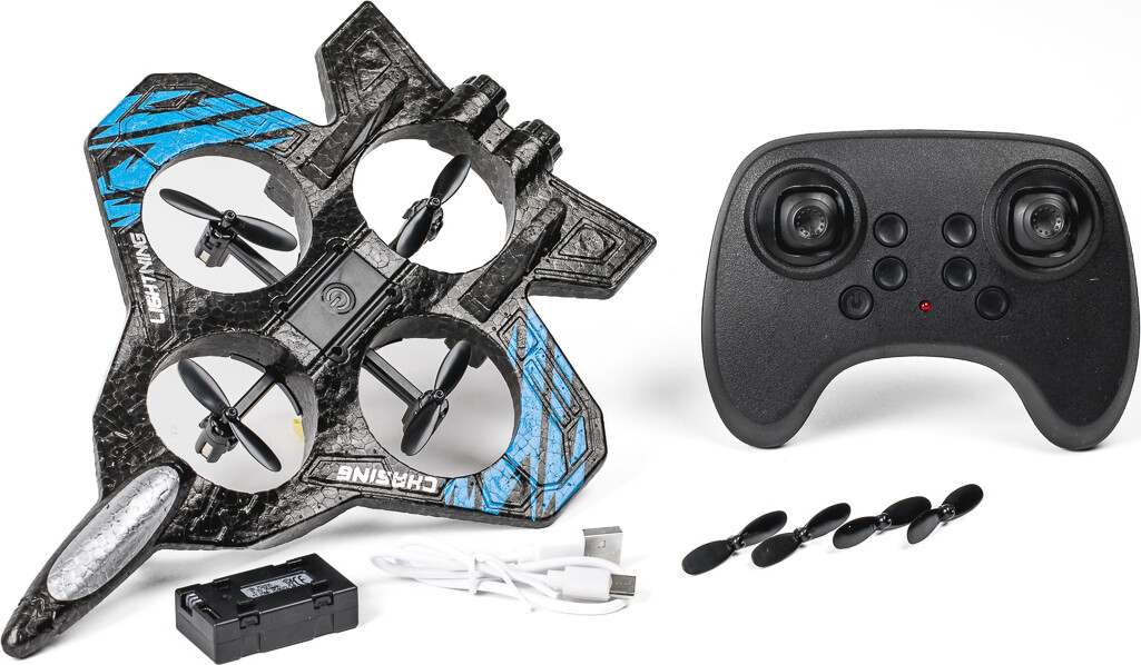 Tec-Toy - F16 Jet Fighter Drone Med Lys Til Børn - 2 4 Ghz