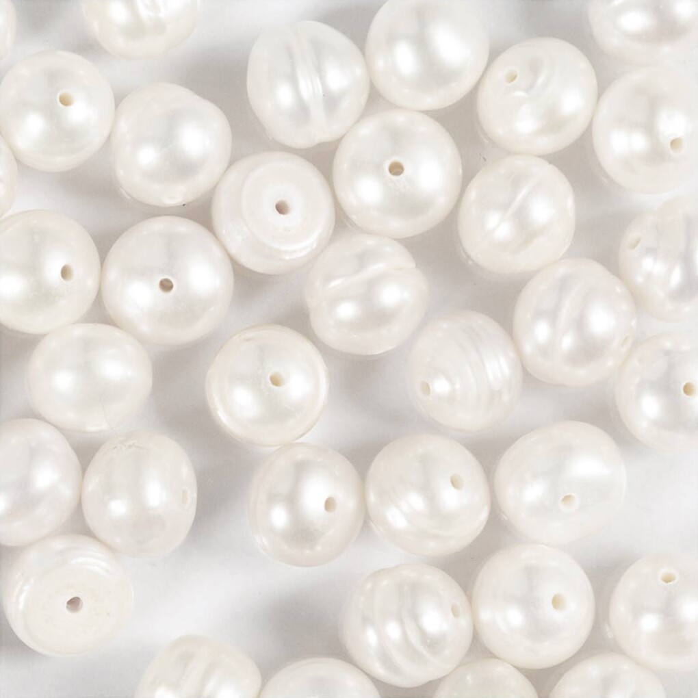 Ferskvandsperler - Gennemboret På Langs - Ø 4 Mm - Hulstr 1 Mm - Perlemor