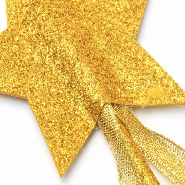 Festav Med Glitter Stjerner - Sølv