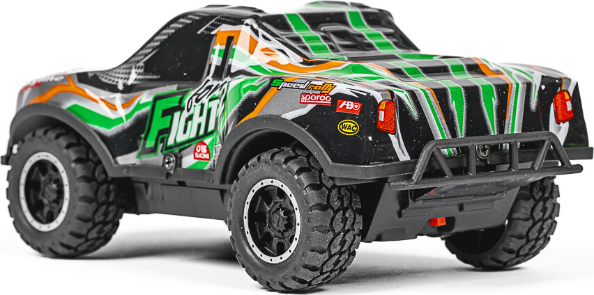 Tec-Toy - Fight-2 Rc Bil Med Lys - 1 24 - 10 Kmt - 2 4 Ghz - Grøn
