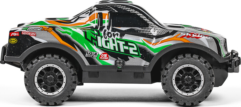 Tec-Toy - Fight-2 Rc Bil Med Lys - 1 24 - 10 Kmt - 2 4 Ghz - Grøn