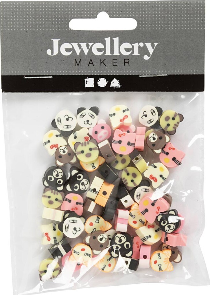 Figurperler - Dyr - Ø 10 Mm - Hulstr 1 5 Mm - 60 Stk