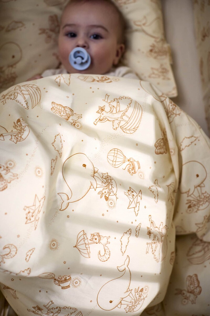 Filibabba - Sengetøj - Junior Str - 100X140 Cm - Dreamy - Hvid