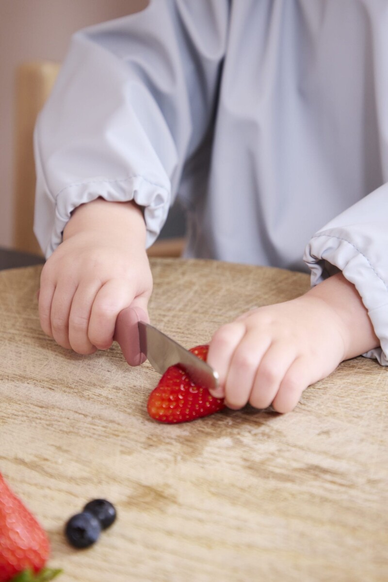 Filibabba - Knivsæt Til Børn - 2 Stk - Varm Grå Rose