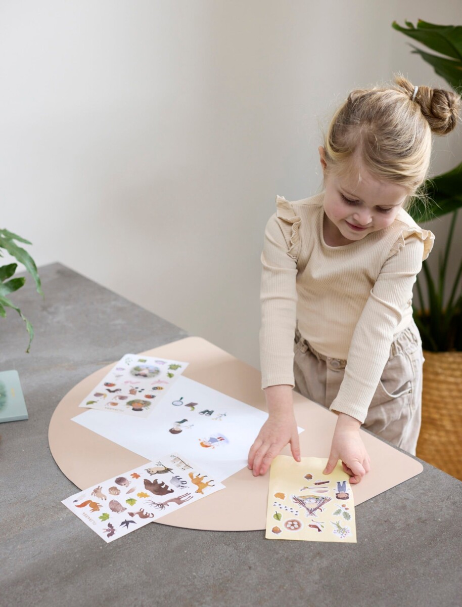 Filibabba - Dækkeserviet Og Krea Underlag Til Børn - Varm Grå