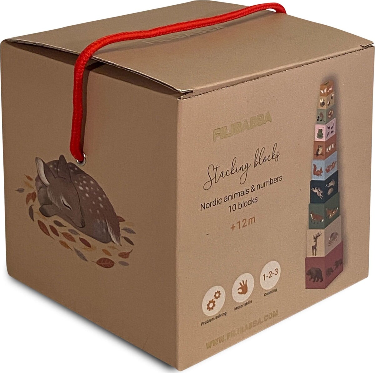 Filibabba - Stableklodser Med Tal Og Dyr