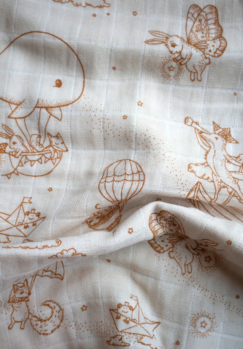 Filibabba - Stofble Stor - Dreamy Adventurers - 120X120 Cm