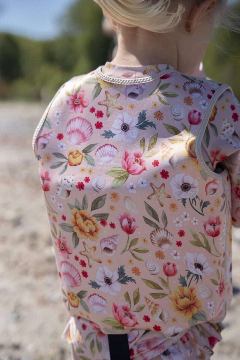 Filibabba - Svømmevest Til Børn - 3-4 År - Blomster Strand