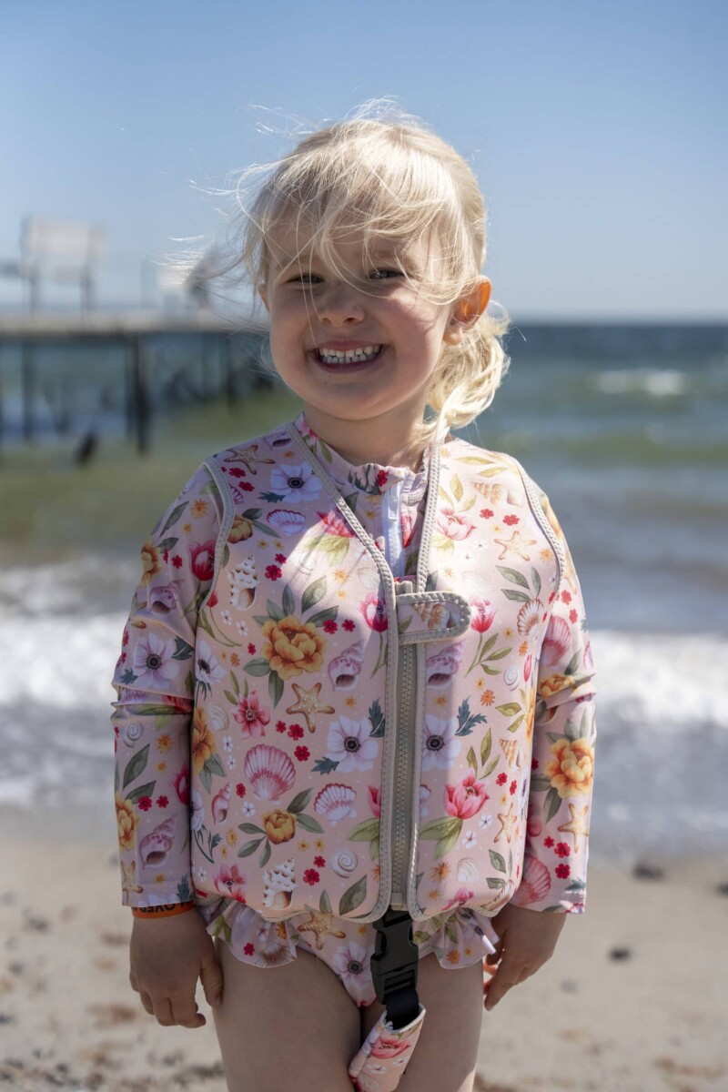 Filibabba - Svømmevest Til Børn - 3-4 År - Blomster Strand