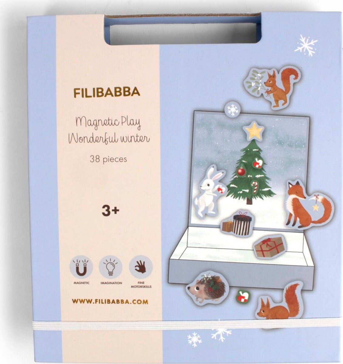 Filibabba - Magnetisk Legetøj Til Små Børn - Skovens Dyr - 38 Brikker