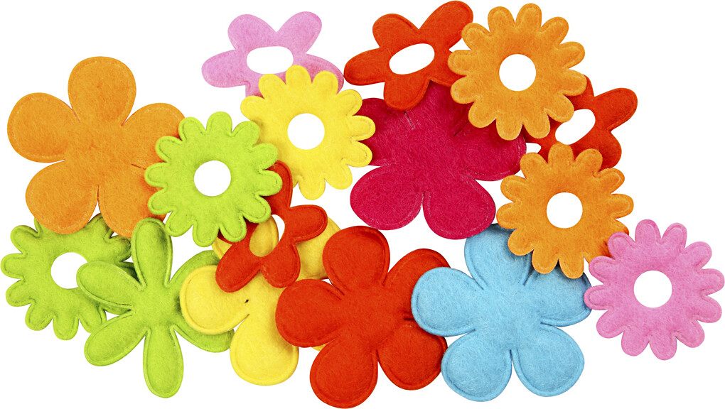 Filtblomster - Str 35X45 Mm - Tykkelse 1 2 Mm - 135 Stk