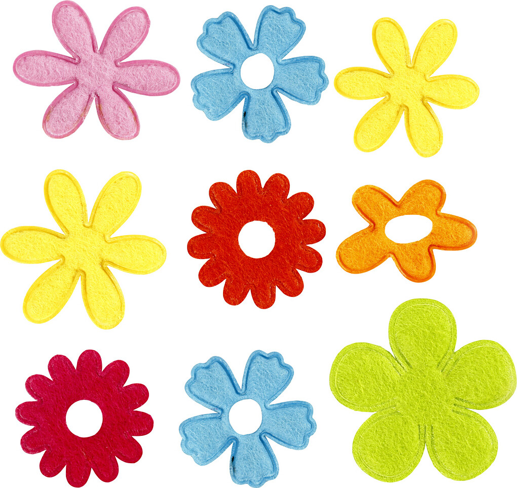 Filtblomster - Str 35X45 Mm - Tykkelse 1 2 Mm - 135 Stk