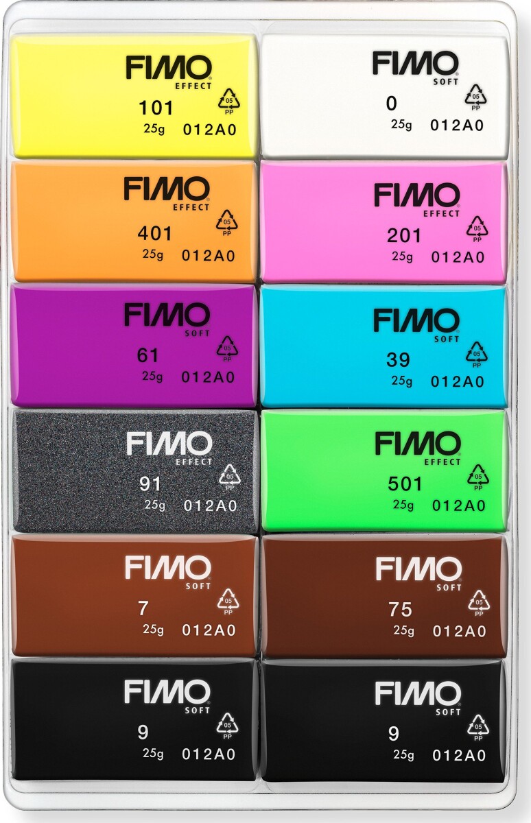 Fimo - Ler Til Ovn - Effekt Sæt - 9 Farver