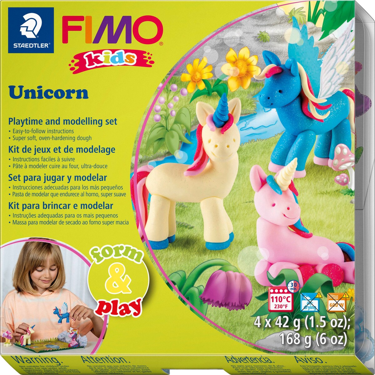 Fimo - Ler Til Ovn - Kids - Form Play Sæt - Enhjørning