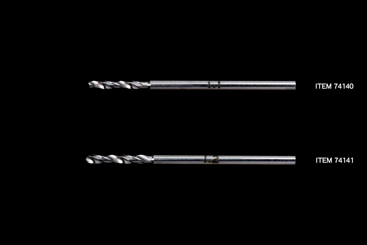 Tamiya - Drill Bit - Fine Pivot - 1 1 Mm - Shank 1 5 Mm - 74140