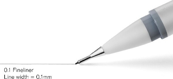 Winsor Newton - Fineliner Tusch - Kølig Grå - 0 1 Mm