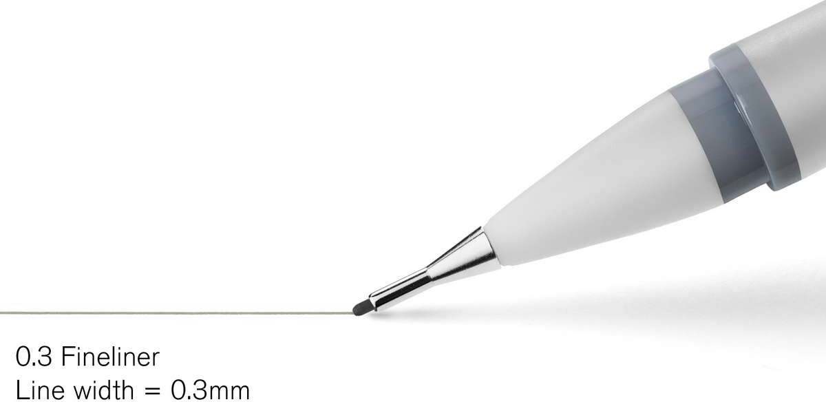 Winsor Newton - Fineliner Tusch - Kølig Grå - 0 3 Mm
