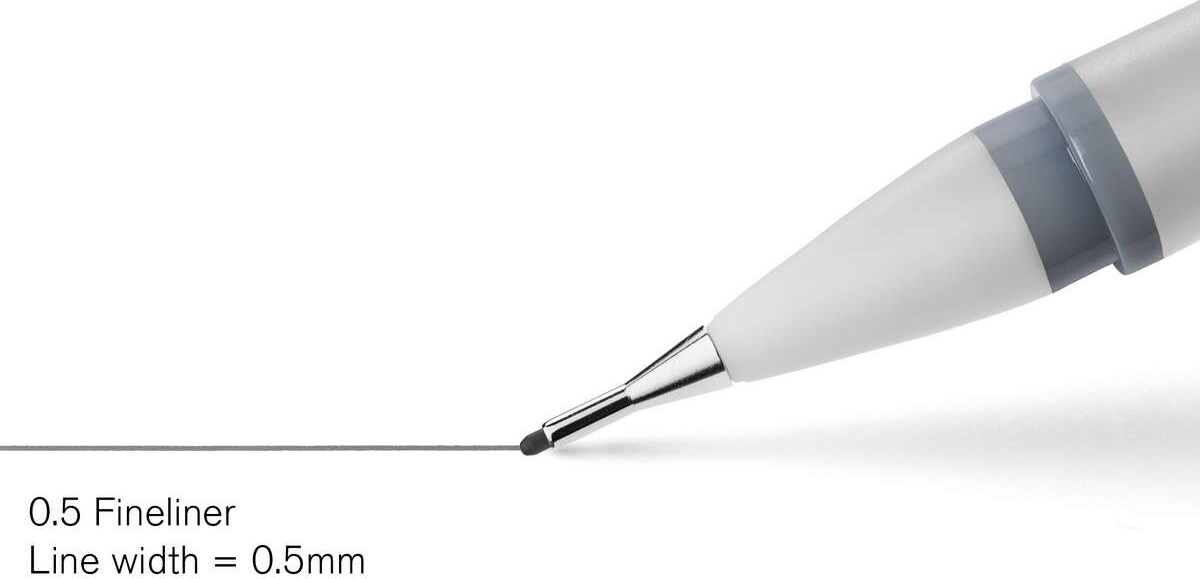 Winsor Newton - Fineliner Tusch - Kølig Grå - 0 5 Mm