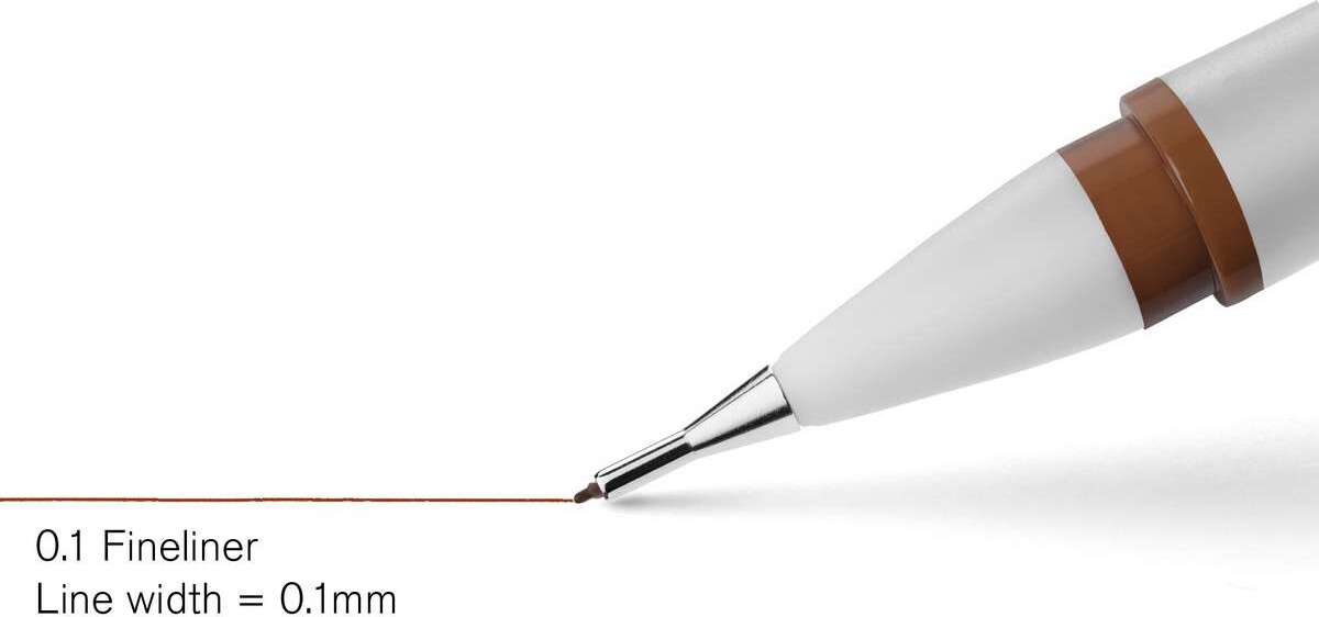 Winsor Newton - Fineliner Tusch - Sepia - 0 1 Mm