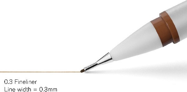 Winsor Newton - Fineliner Tusch - Sepia - 0 3 Mm