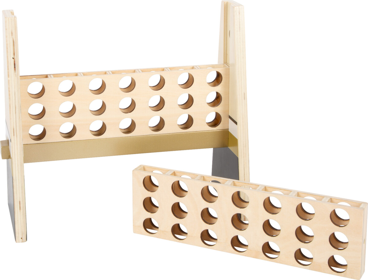 Fire På Stribe - Gold Edition - Brætspil I Træ