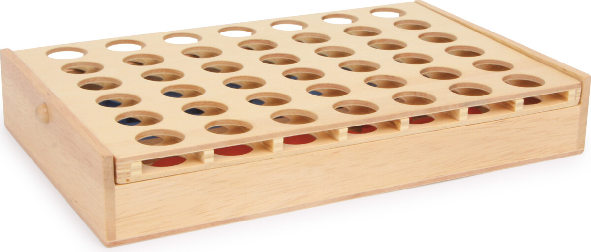 Fire På Stribe - Brætspil I Træ