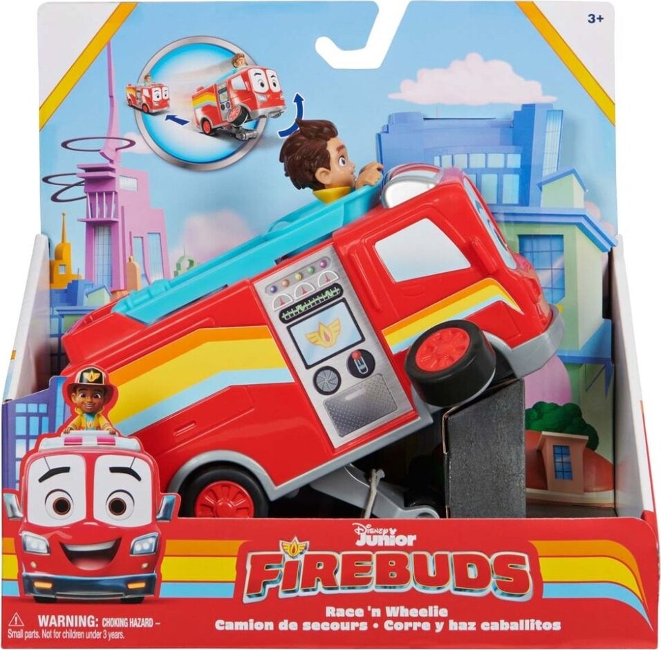 Disney Junior Firebuds - Legetøjs Brandbil - Race And Wheelie