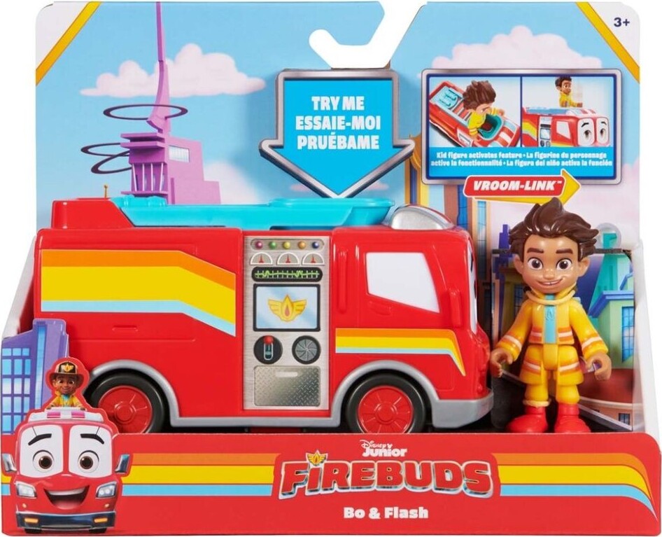 Disney Junior Firebuds - Legetøjs Brandbil - Bo And Flash