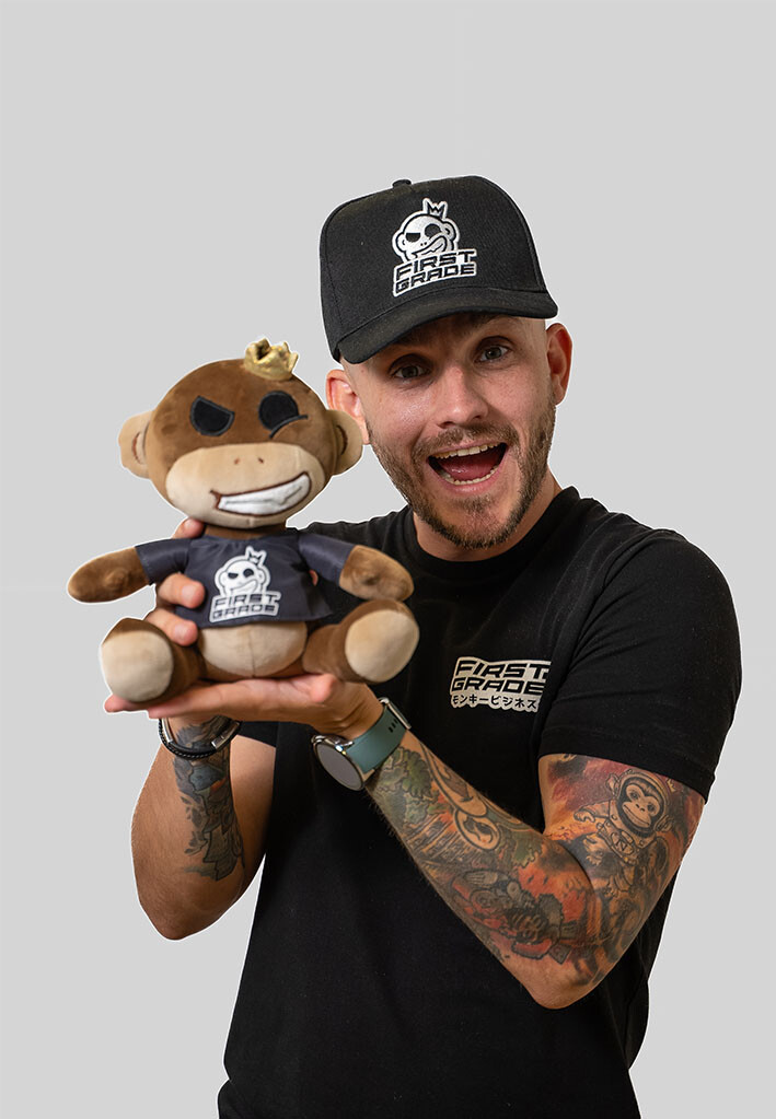 Firstgrade - Monkey Bamse - 20 Cm - Eiqu Miller