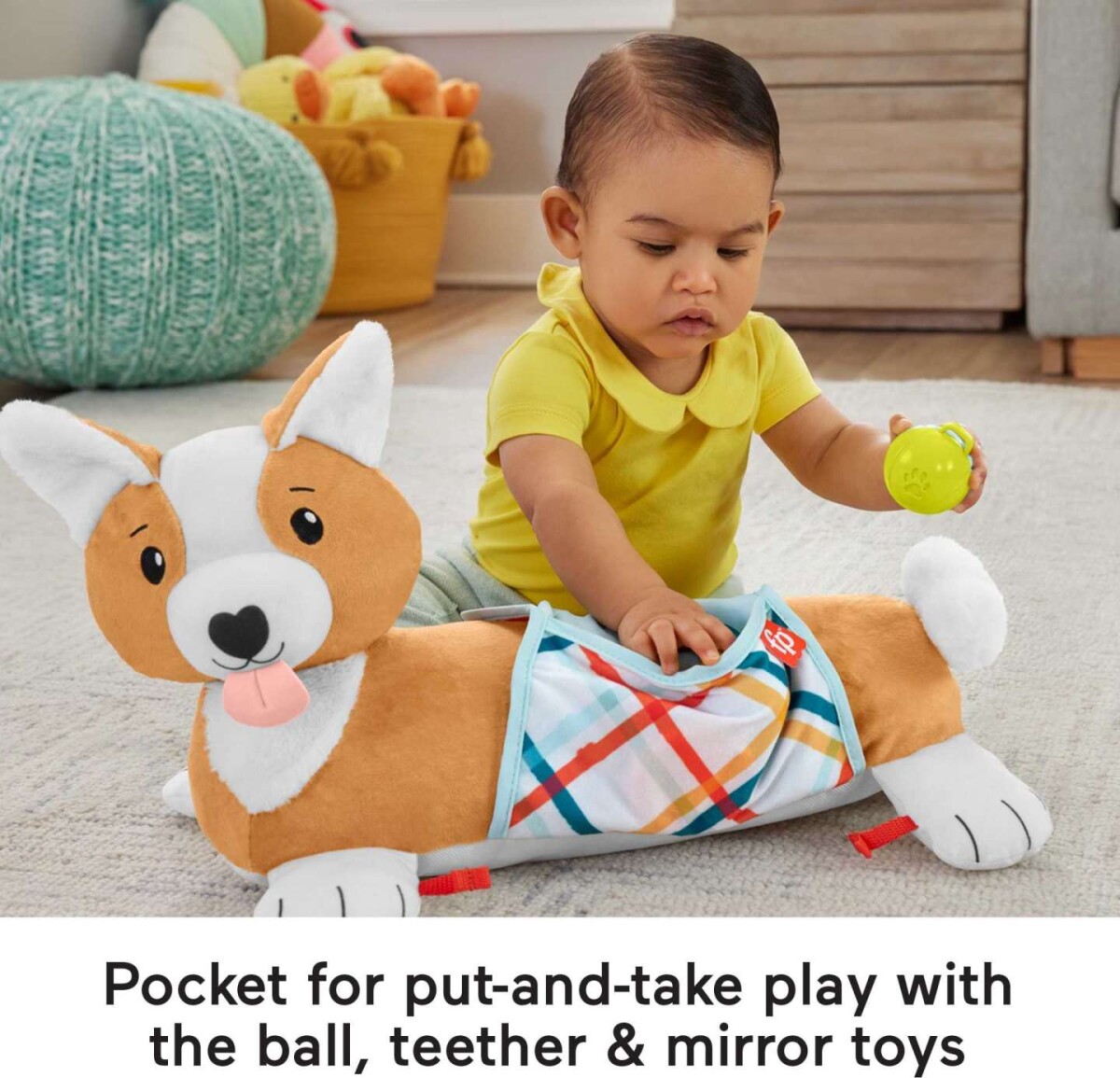 Fisher Price - Aktivitetsbamse - Hvalp - Puppy Tummy Wedge
