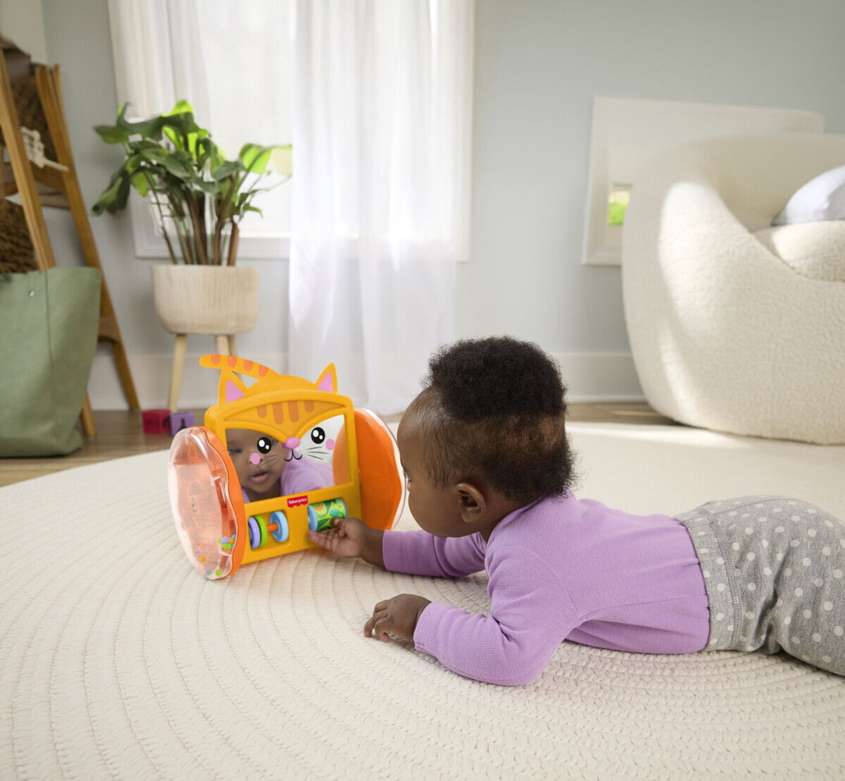 Fisher-Price - Pets Crawl-After Kitty Mirror - Aktivitetsspejl
