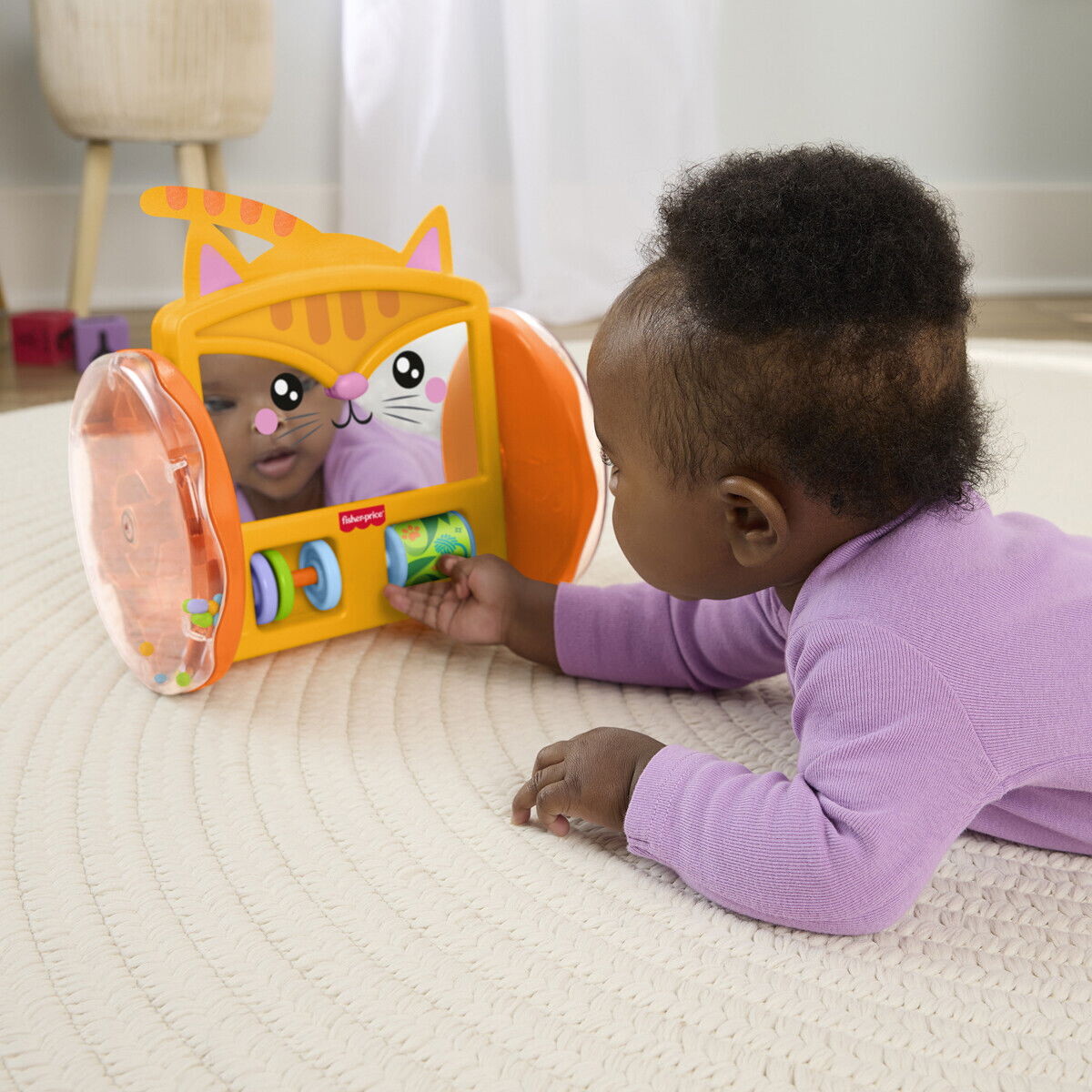 Fisher-Price - Pets Crawl-After Kitty Mirror - Aktivitetsspejl