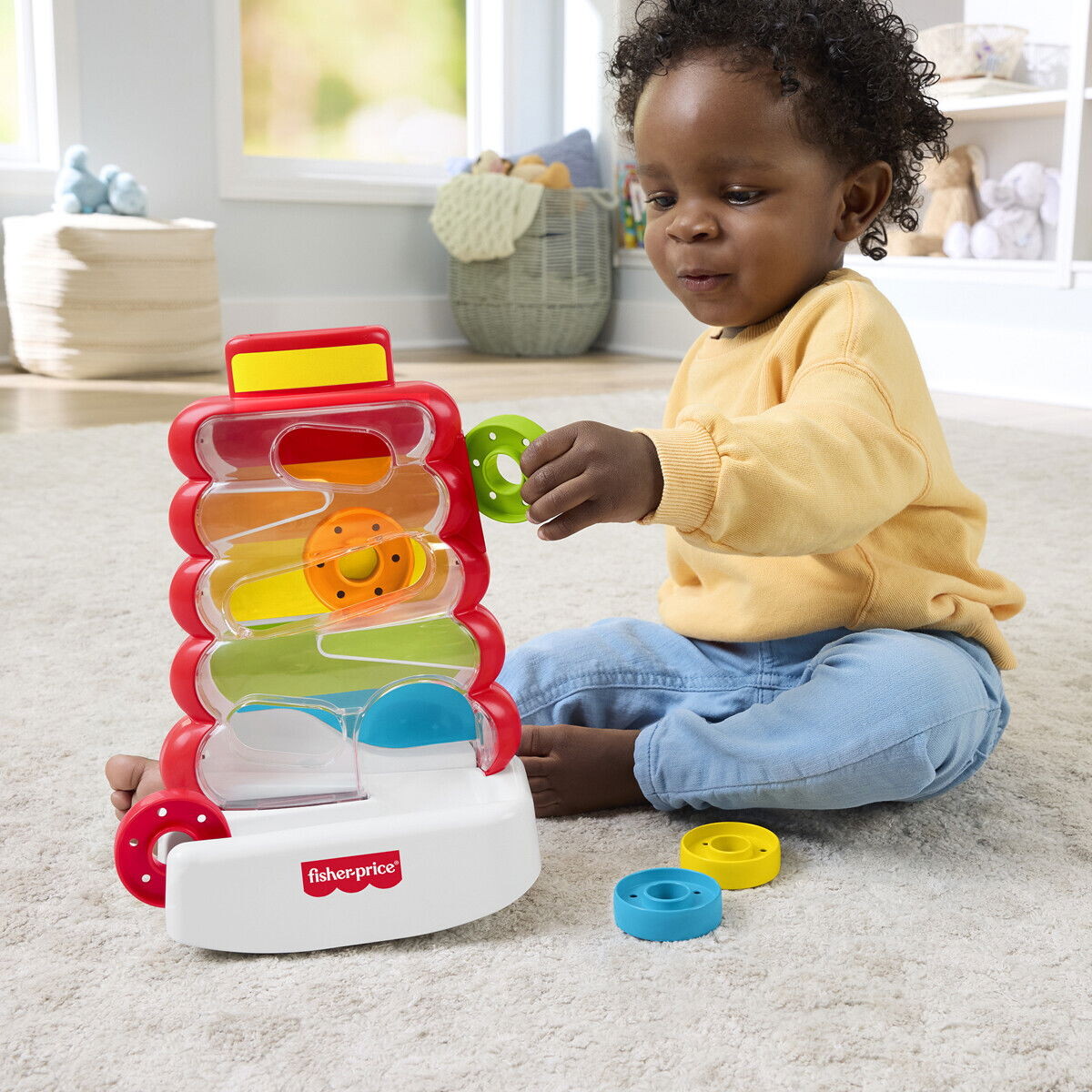 Fisher-Price - Drop Through Rock-A-Stack - Møntfald Stabeltårn