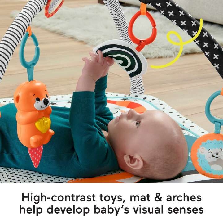 Fisher Price - Aktivitetstæppe Med Musik - Glow And Grow Gym