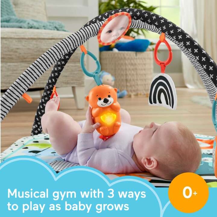 Fisher Price - Aktivitetstæppe Med Musik - Glow And Grow Gym