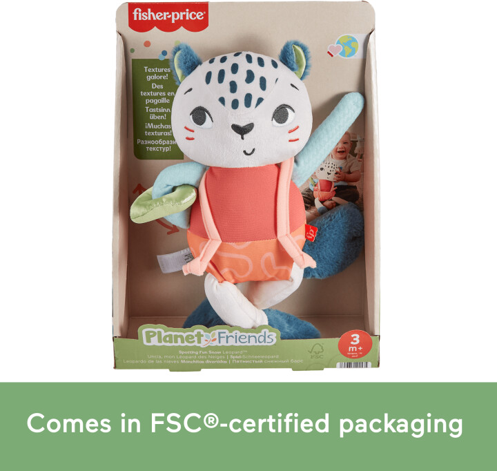 Fisher Price - Aktivitetsbamse - Snow Leopard - Planet Friends