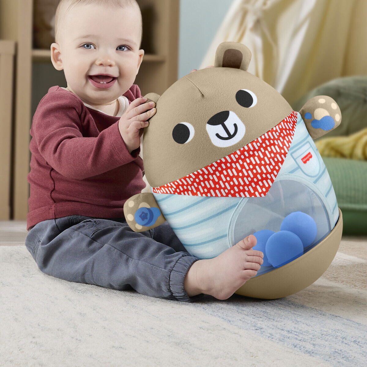 Fisher-Price - Bat Wobble Inflatable Bear - Friendship Forest