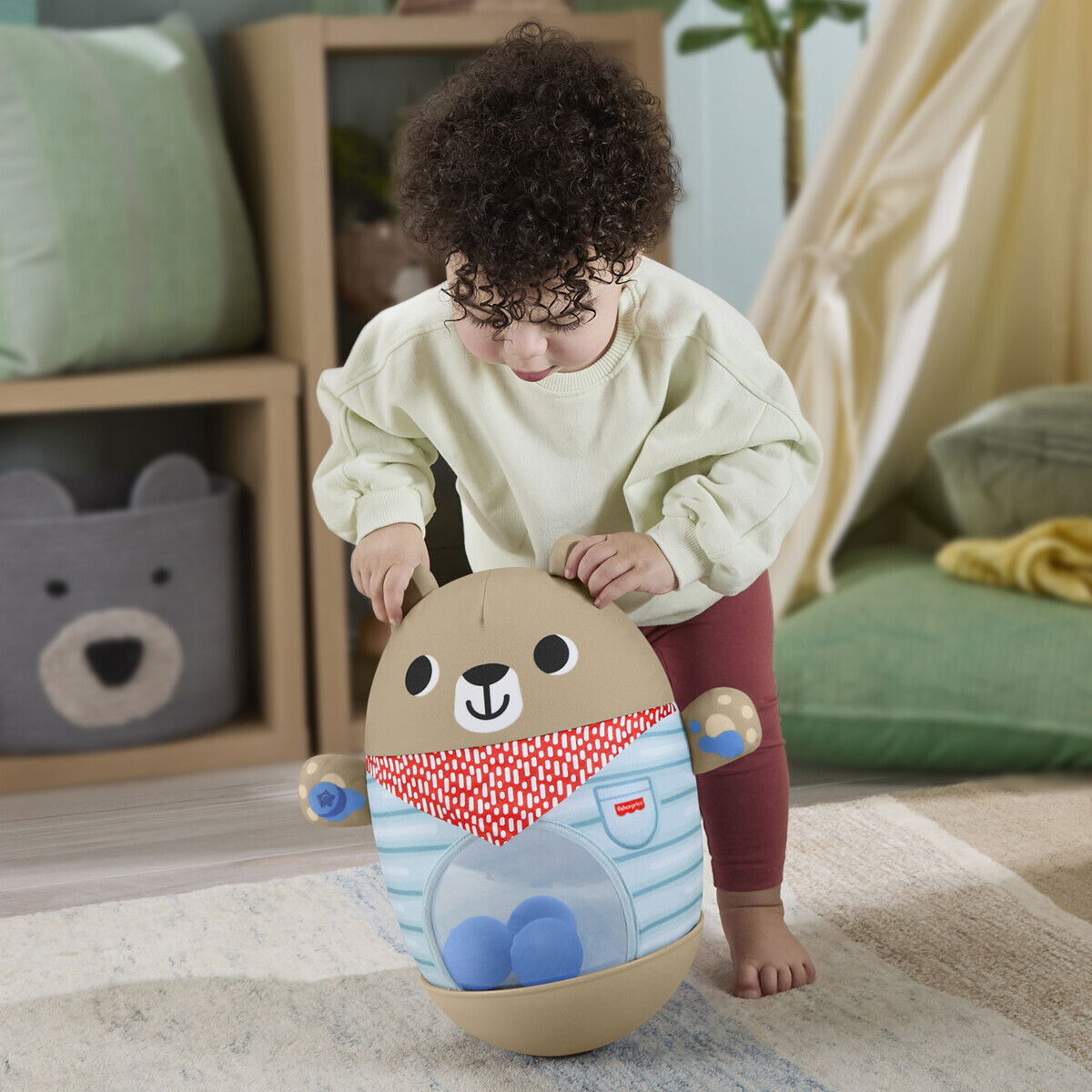 Fisher-Price - Bat Wobble Inflatable Bear - Friendship Forest
