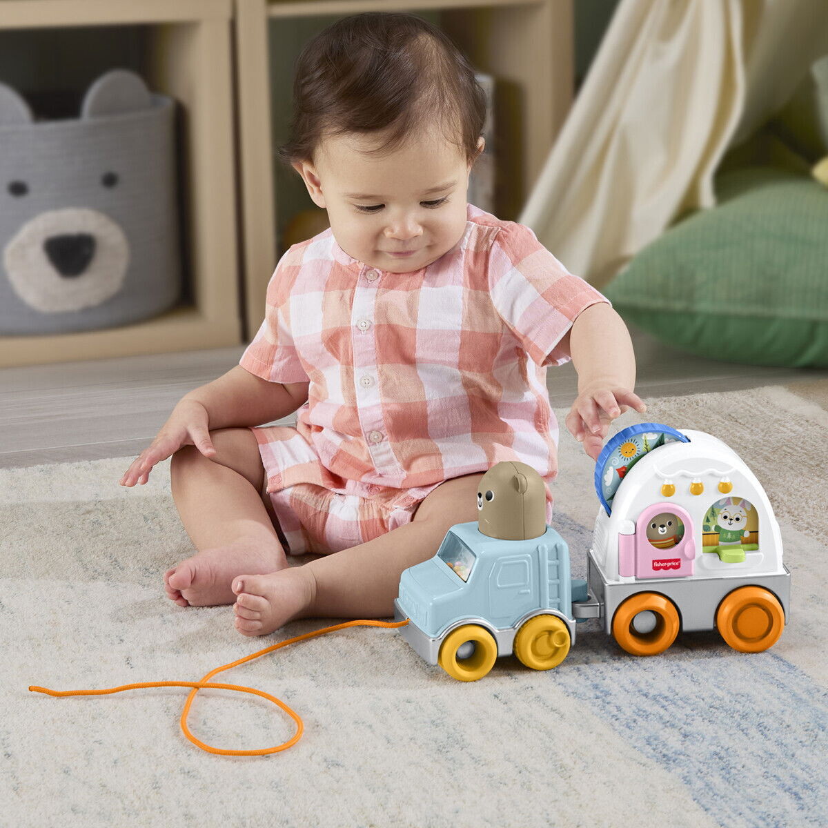 Fisher-Price - Friendship Forest Pull-Along Camper - Aktivitetsbil