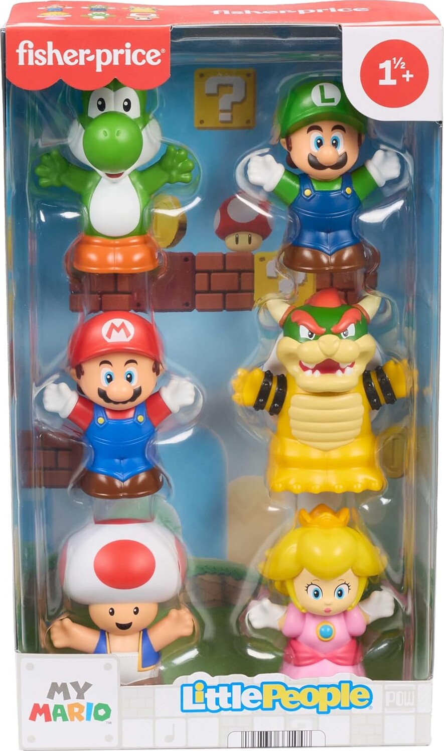 Fisher-Price - Super Mario Figur Sæt - My Mario - 6-Pak