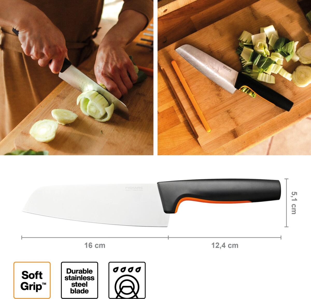 Fiskars Functional Form - Santoku Kniv - 17 Cm