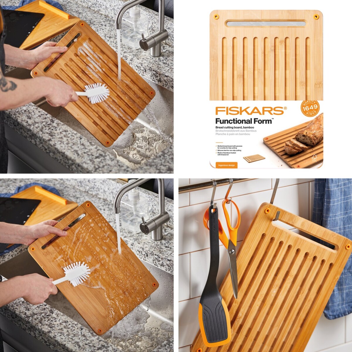 Fiskars Functional Form - Skærebræt - Bambus - 25X35 Cm
