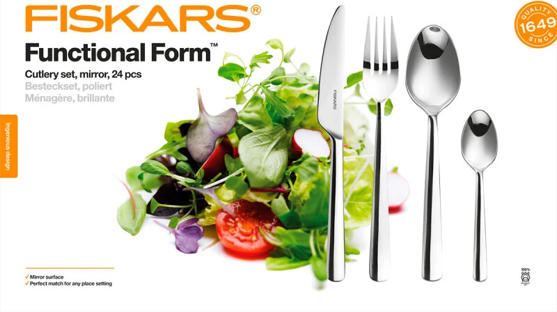 Fiskars Functional Form - Bestiksæt - 24 Dele - Stål