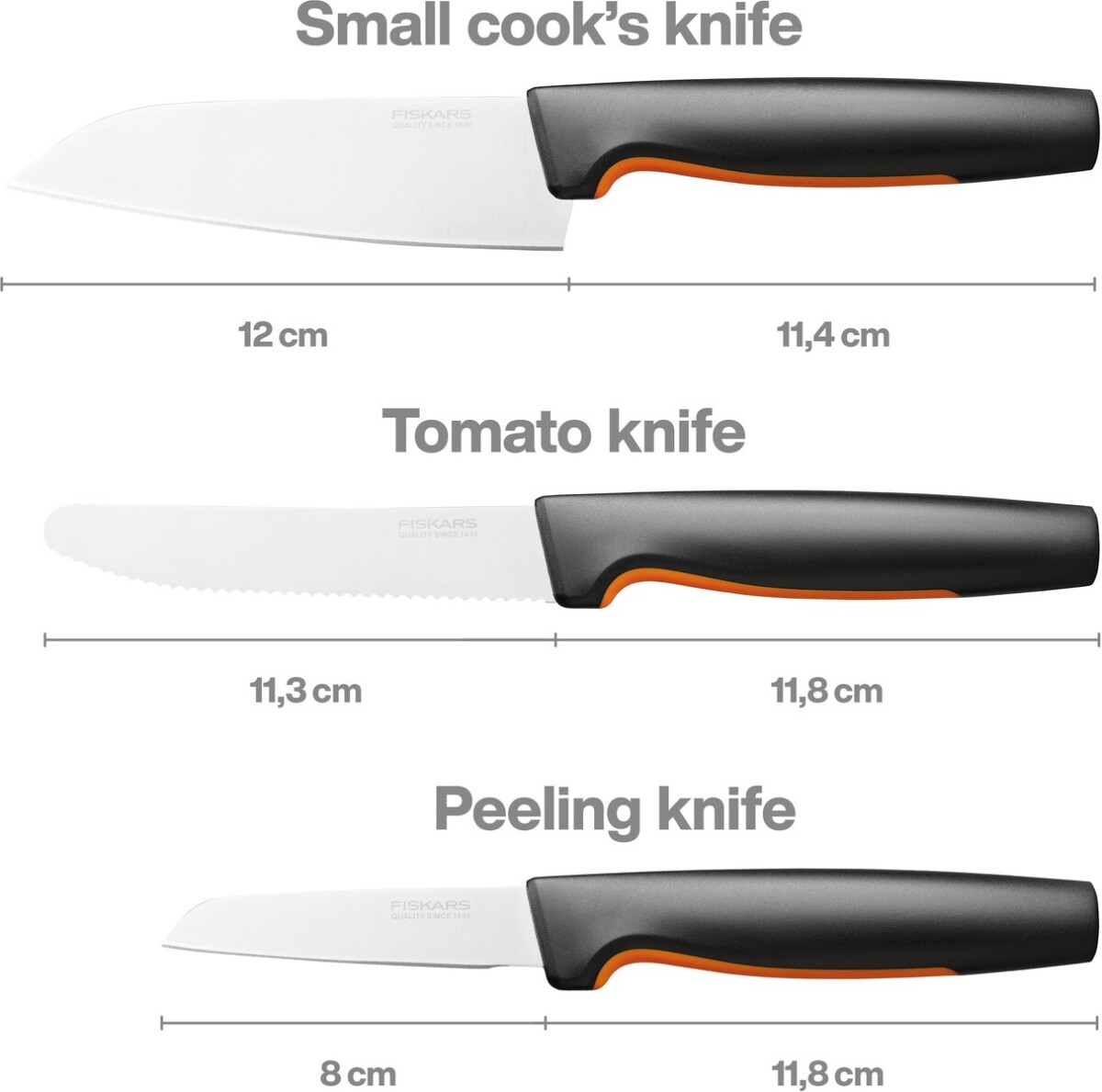 Fiskars Functional Form - Knivsæt - 3 Stk