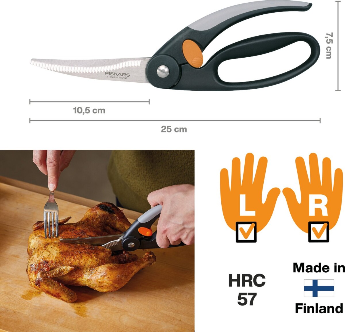 Fiskars - Functional Form - Fjerkræsaks - 25 Cm