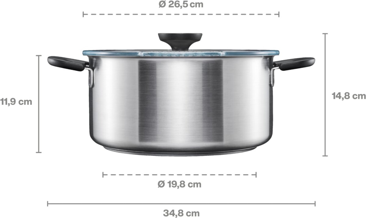 Fiskars - Functionalform Gryde Med Låg - Induktion Egnet - 5 L