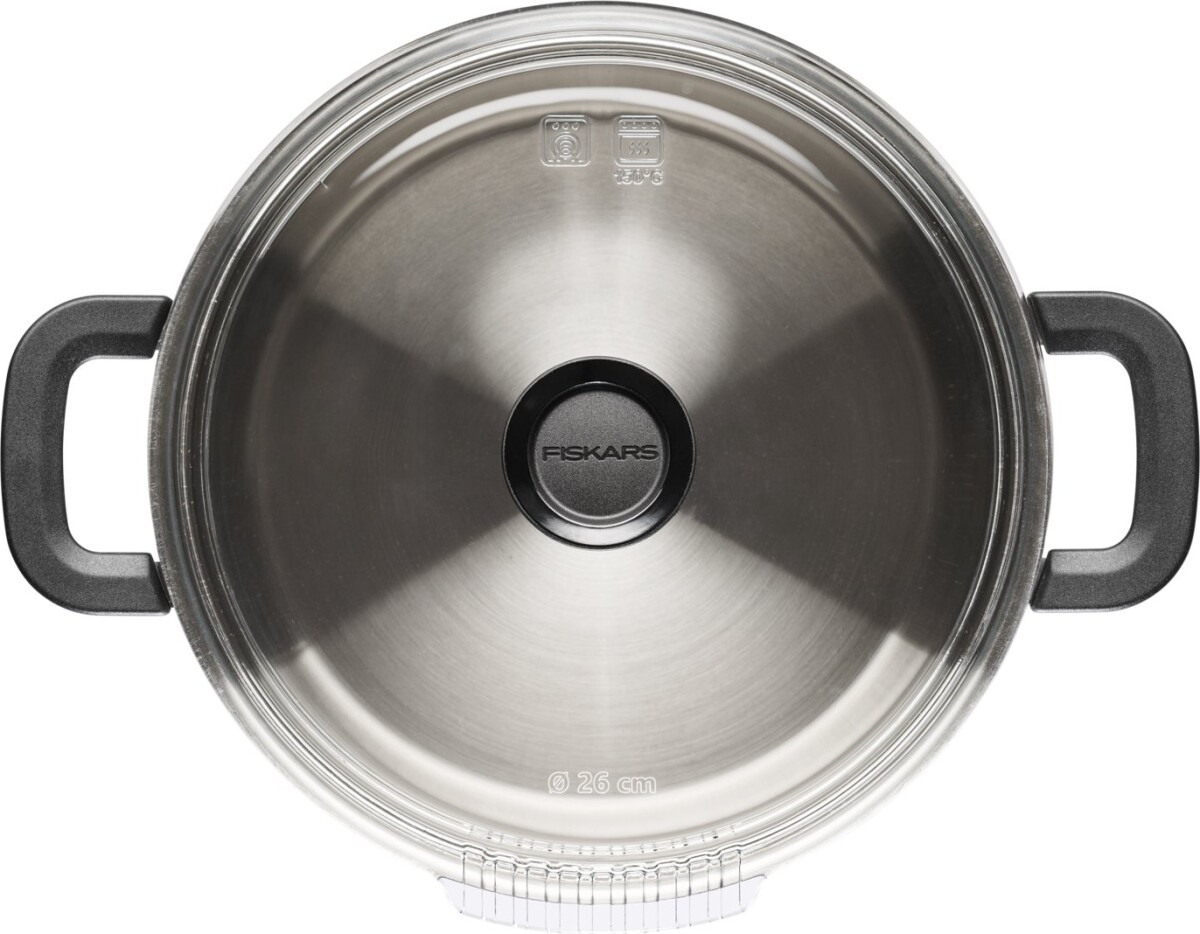 Fiskars - Functional Form - Gryde - Induktion - 7 L - Rustfrit Stål