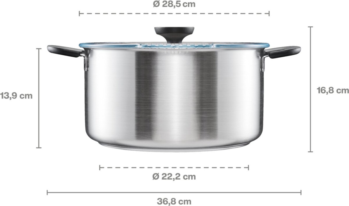 Fiskars - Functional Form - Gryde - Induktion - 7 L - Rustfrit Stål