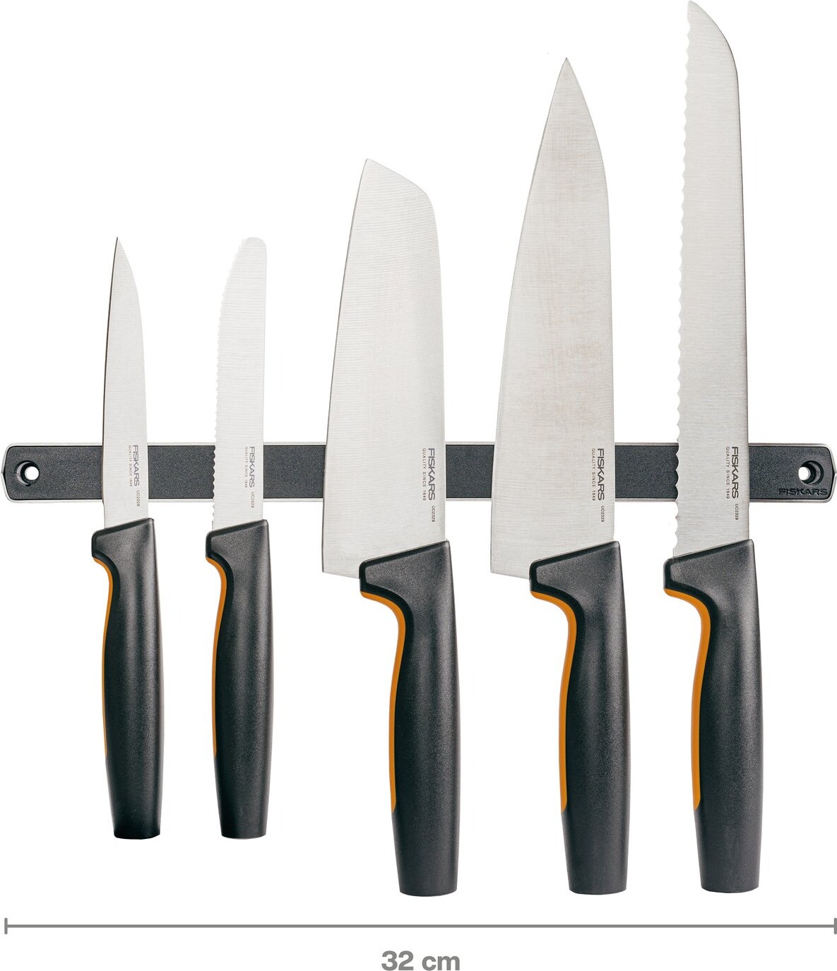 Fiskars - Functional Form - Knivmagnet Til Væg - 32 Cm - Sort
