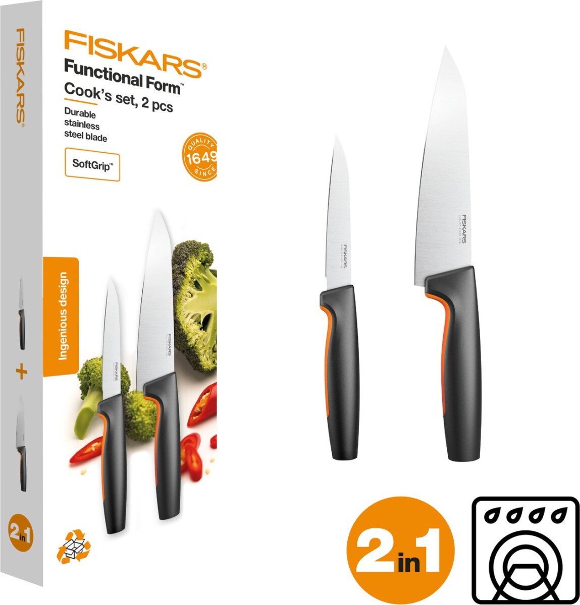 Fiskars Functional Form - Knivsæt - 2 Dele